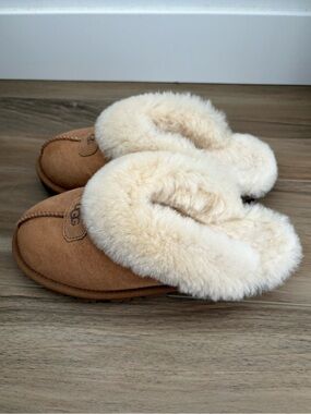 UGG Coquette Sheepskin Chestnut Slippers